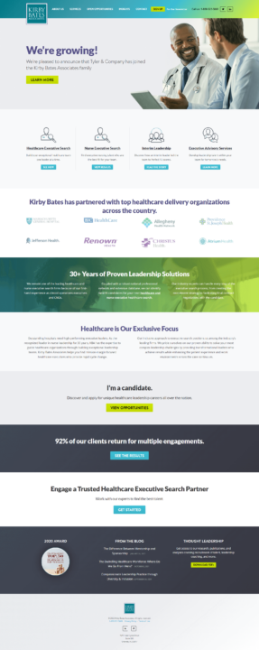 B2B Recruiting Web Design Full Page